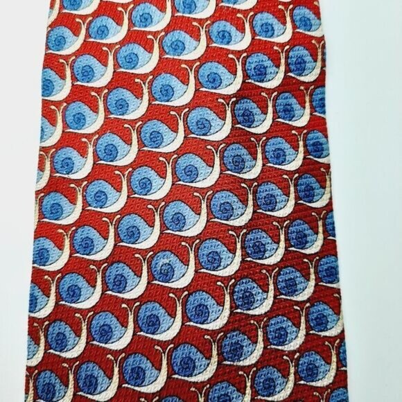 GIORGIO SISTINA 100% Silk Novelty Snail Pattern Men's Necktie Vintage Flawed - Picture 4 of 13